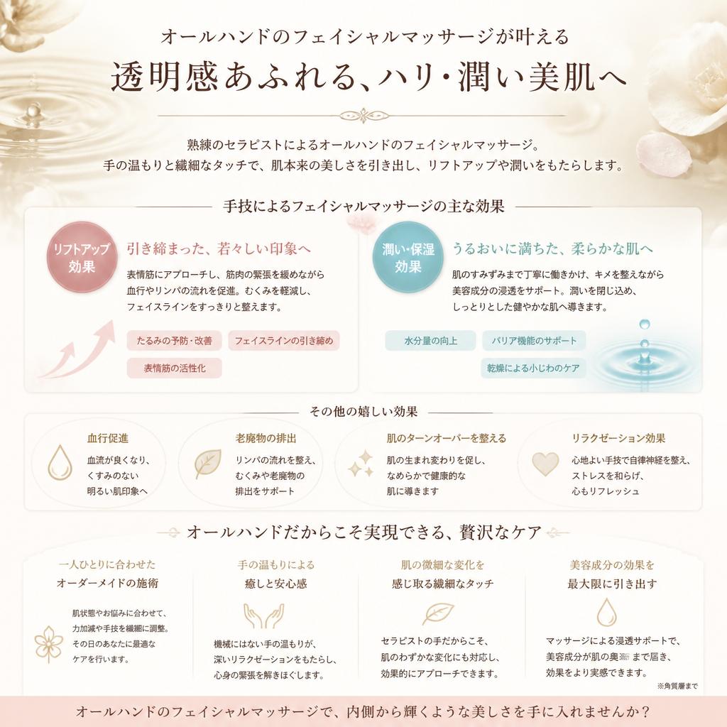 オールハンドフェイシャルマッサージの魅力