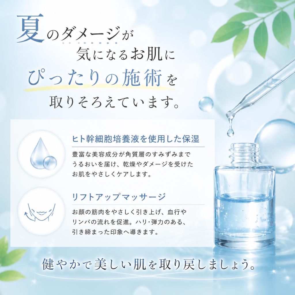 夏バテ肌に最適！特別メニューのご紹介