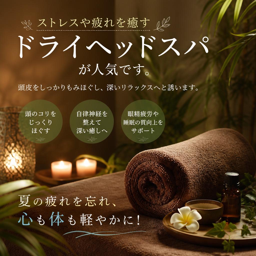 ドライヘッドスパであなたの心をリフレッシュ